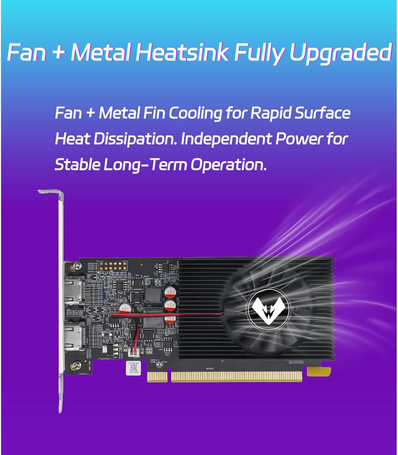 AMD Radeon R5 230 Low Profile Graphics Card with 2G 64Bit GDDR3 Memory Equip with PCI Express*16 2*HDMI Video Card for Office Working Compatible with Windows 10/8/7/Rhel/Ubuntu/Linux (Black)