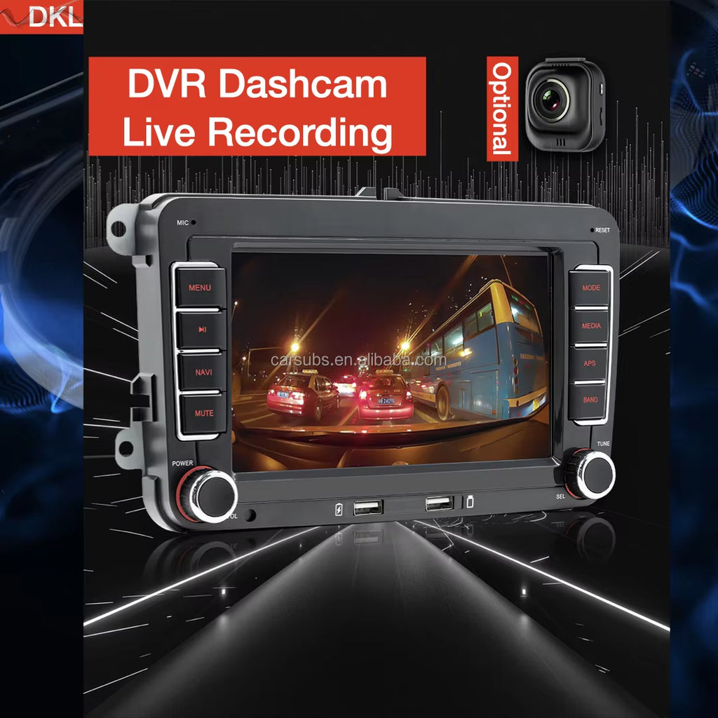 New 7 Inch Car Stereo Android Auto Big Touch Screen Car Music Stereo 2G 64G Carplay GPS Car DVD Player for VW Golf Bora Caddy