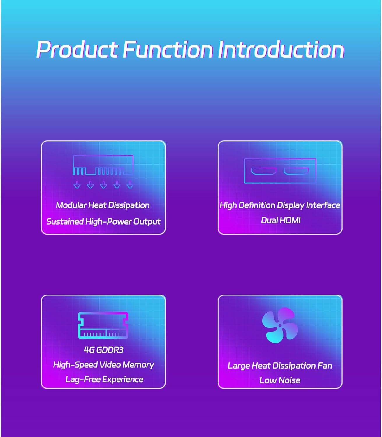 AMD Radeon R5 230 Low Profile Graphics Card with 2G 64Bit GDDR3 Memory Equip with PCI Express*16 2*HDMI Video Card for Office Working Compatible with Windows 10/8/7/Rhel/Ubuntu/Linux (Black)