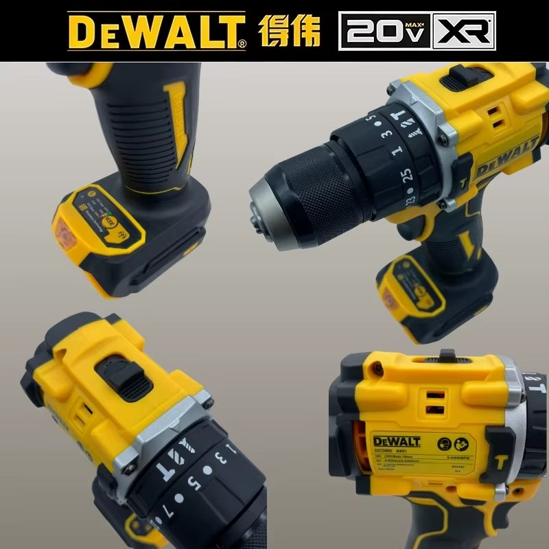 DCD805 Cordless Electric Drill Driver Kit Bare Tool 20V MAX 1/2 in Rechargeable Electric Tool Has a Long Service Life