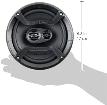 Cobalt Series CB653 6.5” 3-Way Coaxial Car Speakers, 240W, 4 Ohms, Full Range, Enhanced Bass, Polypropylene Cone & Butyl Rubber Surround, Easy Install (Pair)