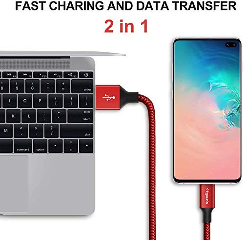 [16Ft/5M Extra Long USB C Cable, USB-A 2.0 to Type C Cable Fast Charger Nylon Braided Cord Compatible with Samsung Galaxy Note, LG, Moto, Pixel, Switch, Camera and Other USB C Devices