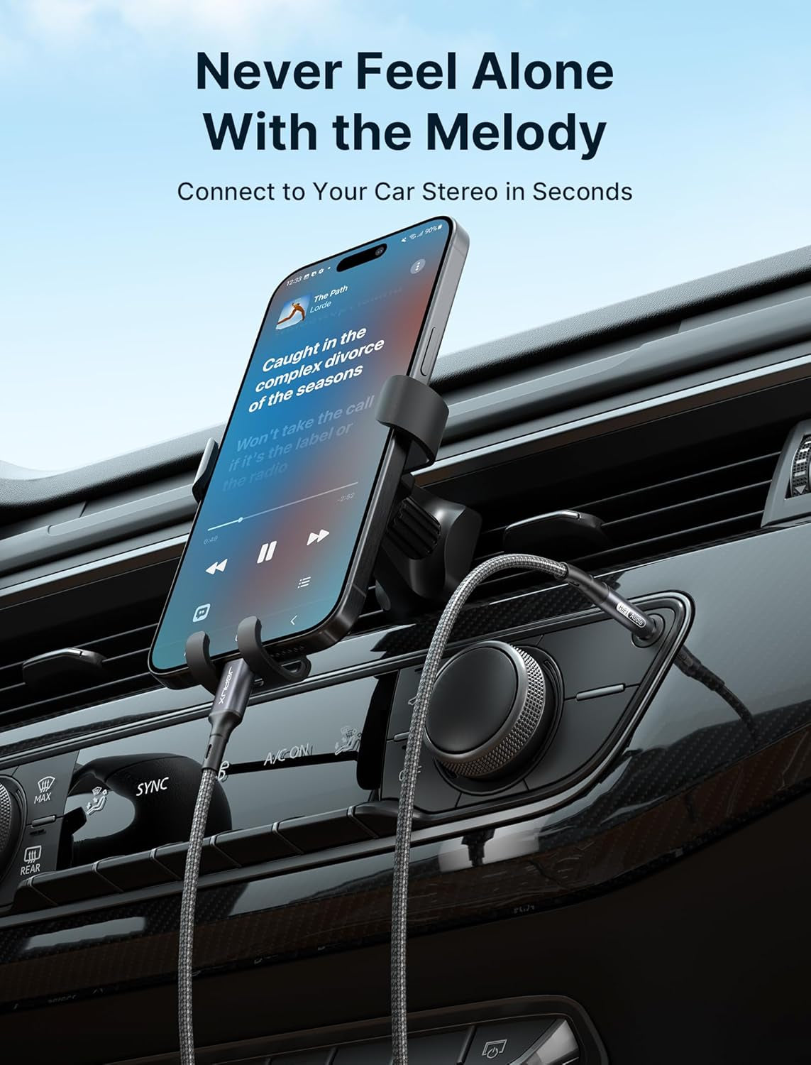 USB C to 3.5Mm Audio Aux Jack Cable 3.3Ft, USB Type C to 3.5Mm Headphone Stereo Car Cord Compatible with Iphone 17 16 15 Pro Max Air Iphone 17E, Galaxy S24 S23 S22 Ultra, Ipad Pro, Pixel 9/8