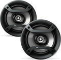 F-Series TS-F1634R 6.5” 2-Way Speakers (Pair) – 200W Max, Balanced Sound + Smooth Treble, Great Stock Replacement, High-Efficiency Speaker Designed for OEM Power