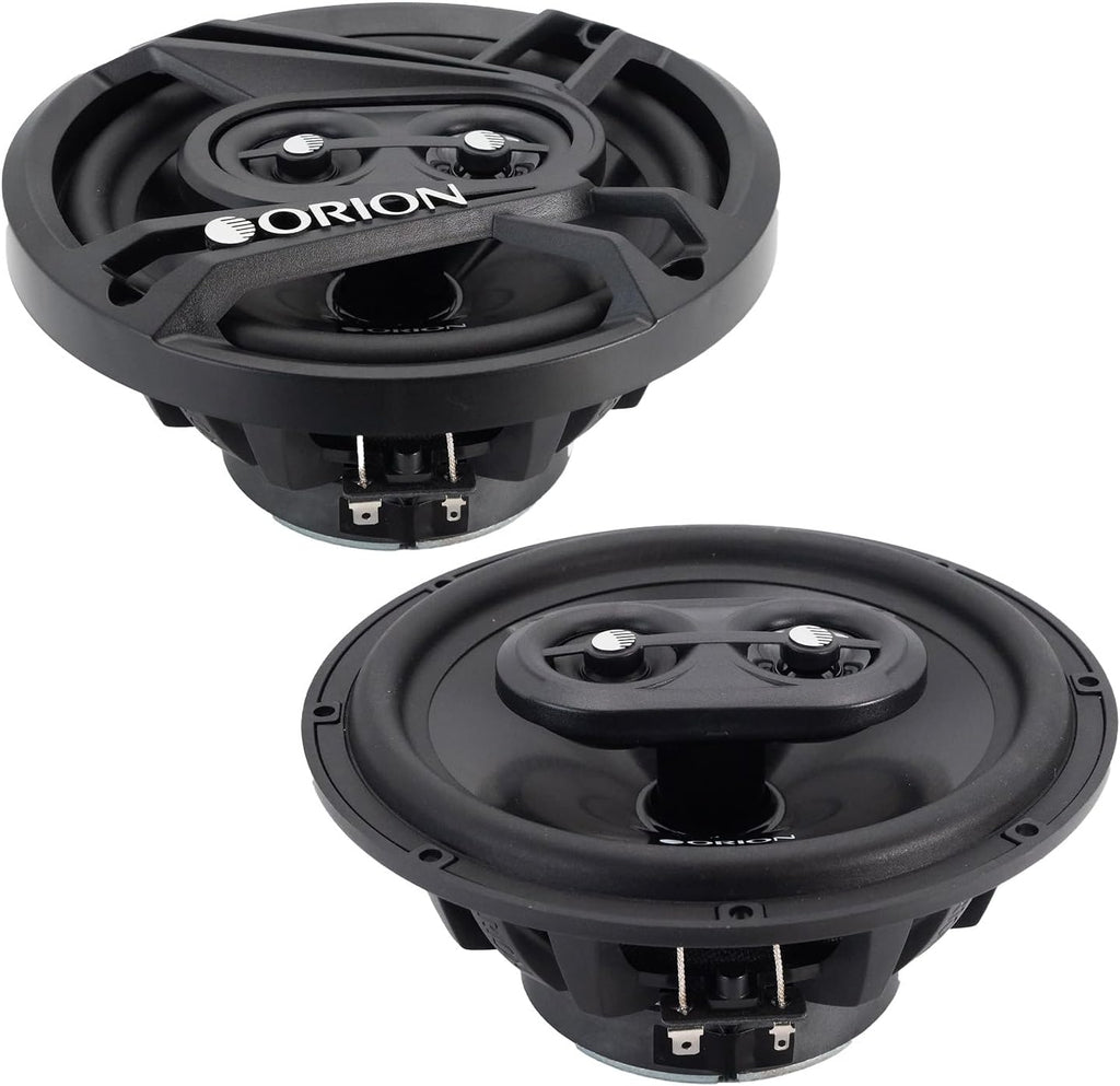 Cobalt Series CB653 6.5” 3-Way Coaxial Car Speakers, 240W, 4 Ohms, Full Range, Enhanced Bass, Polypropylene Cone & Butyl Rubber Surround, Easy Install (Pair)