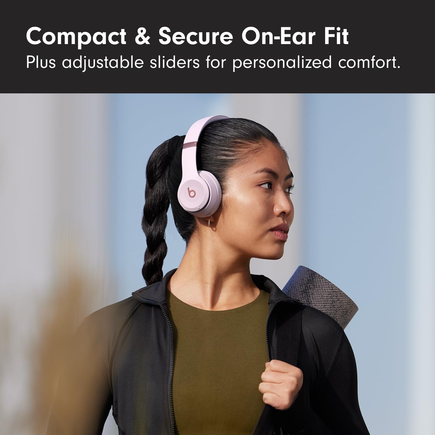 Beats Solo 4 - Wireless On-Ear Bluetooth Headphones, Up to 50-Hour Battery Life, Ultra-Lightweight Comfort, Powerful and Balanced Sound, Apple & Android Compatible - Matte Black