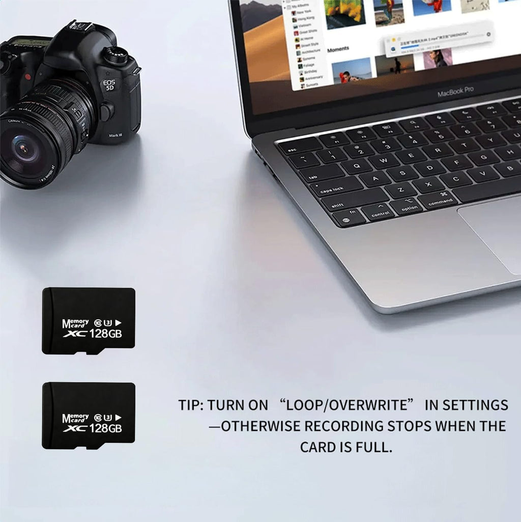 128GB 2-Pack Microsdxc Cards with SD Adapter & USB Reader, U3 V30 Standard Speed, High-Endurance TF Cards for Dash Cam & Security Camera, 4K Ready