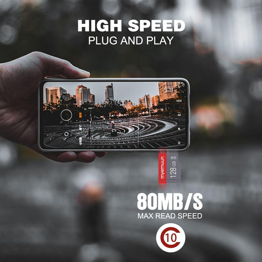 Two Pack Memory Card TF Card 128GB with Adapter, C10 UHS-1 A1, Micro Digital Card‌ for Smartphone/Printer/Personal Computer/Gaming Console/Tablet (2 X 128GB)