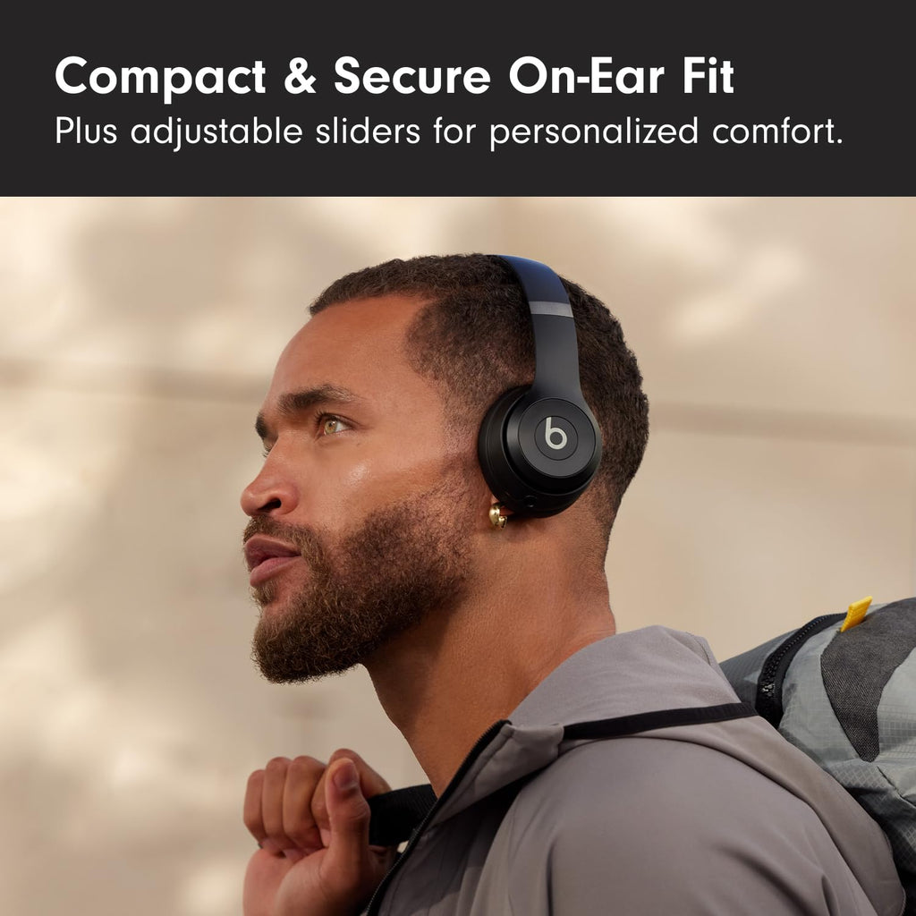 Beats Solo 4 - Wireless On-Ear Bluetooth Headphones, Up to 50-Hour Battery Life, Ultra-Lightweight Comfort, Powerful and Balanced Sound, Apple & Android Compatible - Matte Black