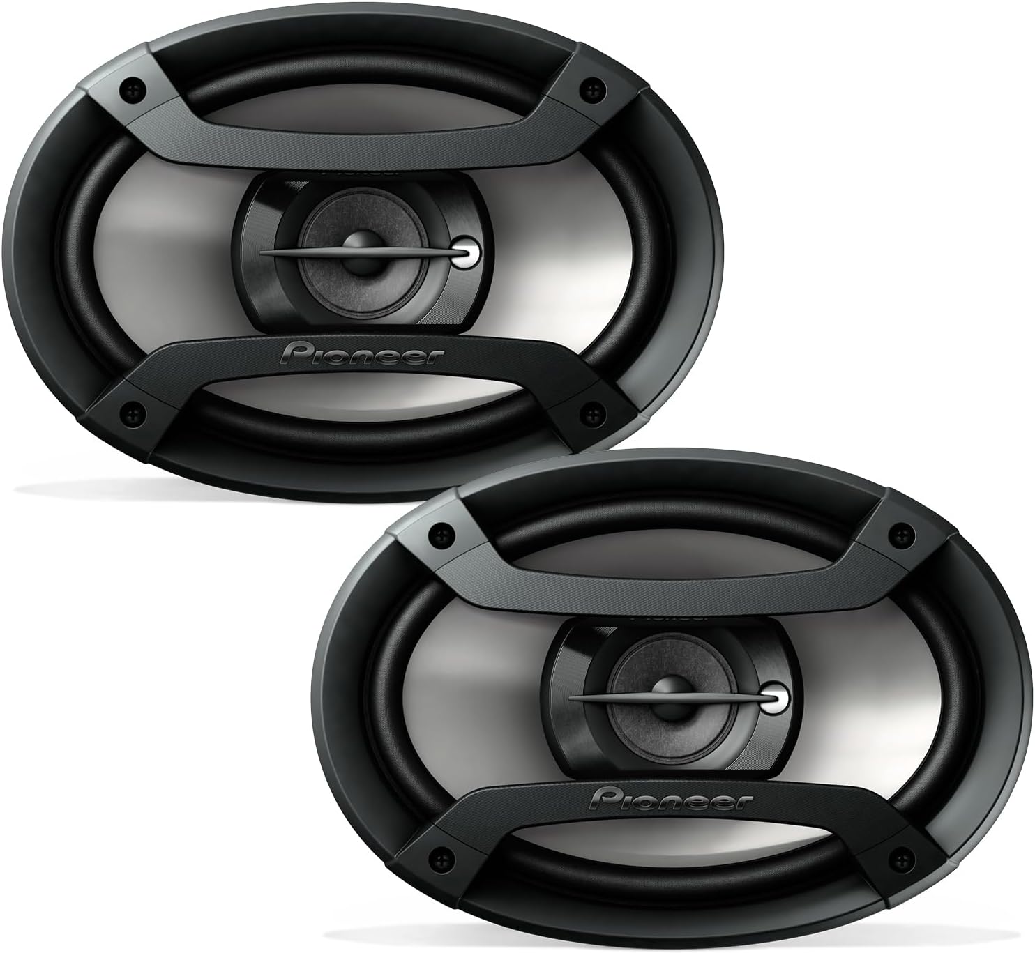 TS-F6935R 3-Way Coaxial Car Audio Speakers - 6" X 9" Passive Car Speakers (Pair), 230 W Max Power, Black and Silver