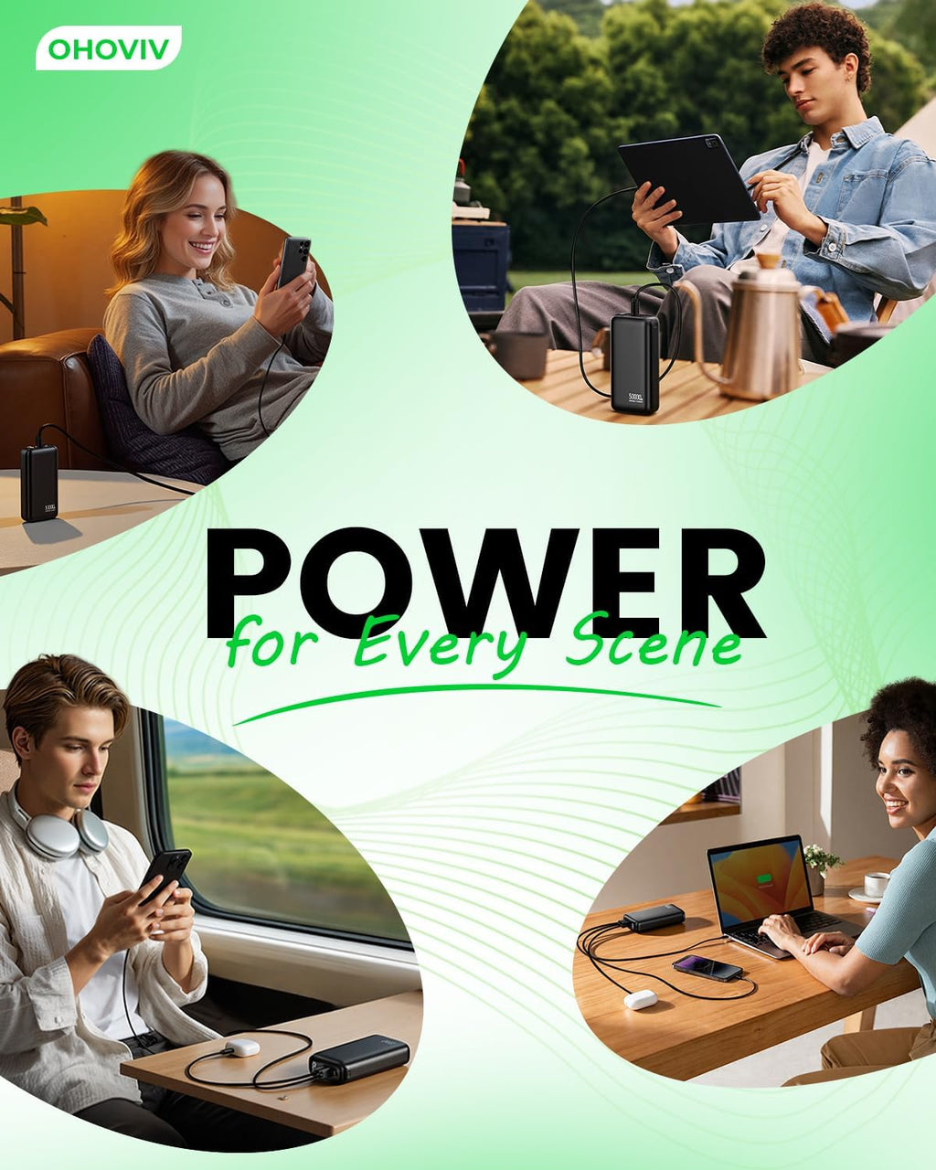 Portable Charger 50000Mah Power Bank - 22.5W Fast Charging External Battery Pack,Usb-C Portable Phone Charger for Iphone 17/16/15/14/13 Pro Android Samsung, for Travel Camping Essential