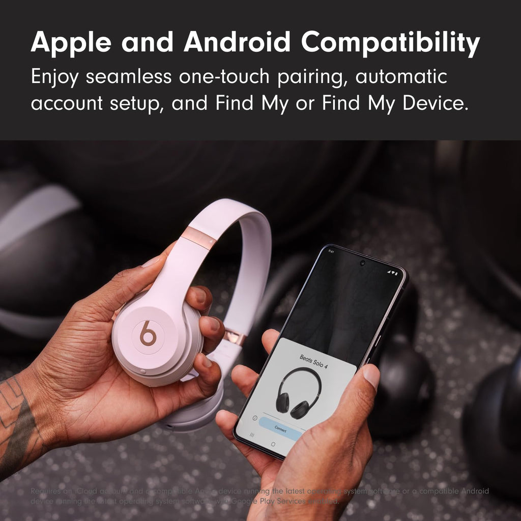 Beats Solo 4 - Wireless On-Ear Bluetooth Headphones, Up to 50-Hour Battery Life, Ultra-Lightweight Comfort, Powerful and Balanced Sound, Apple & Android Compatible - Matte Black