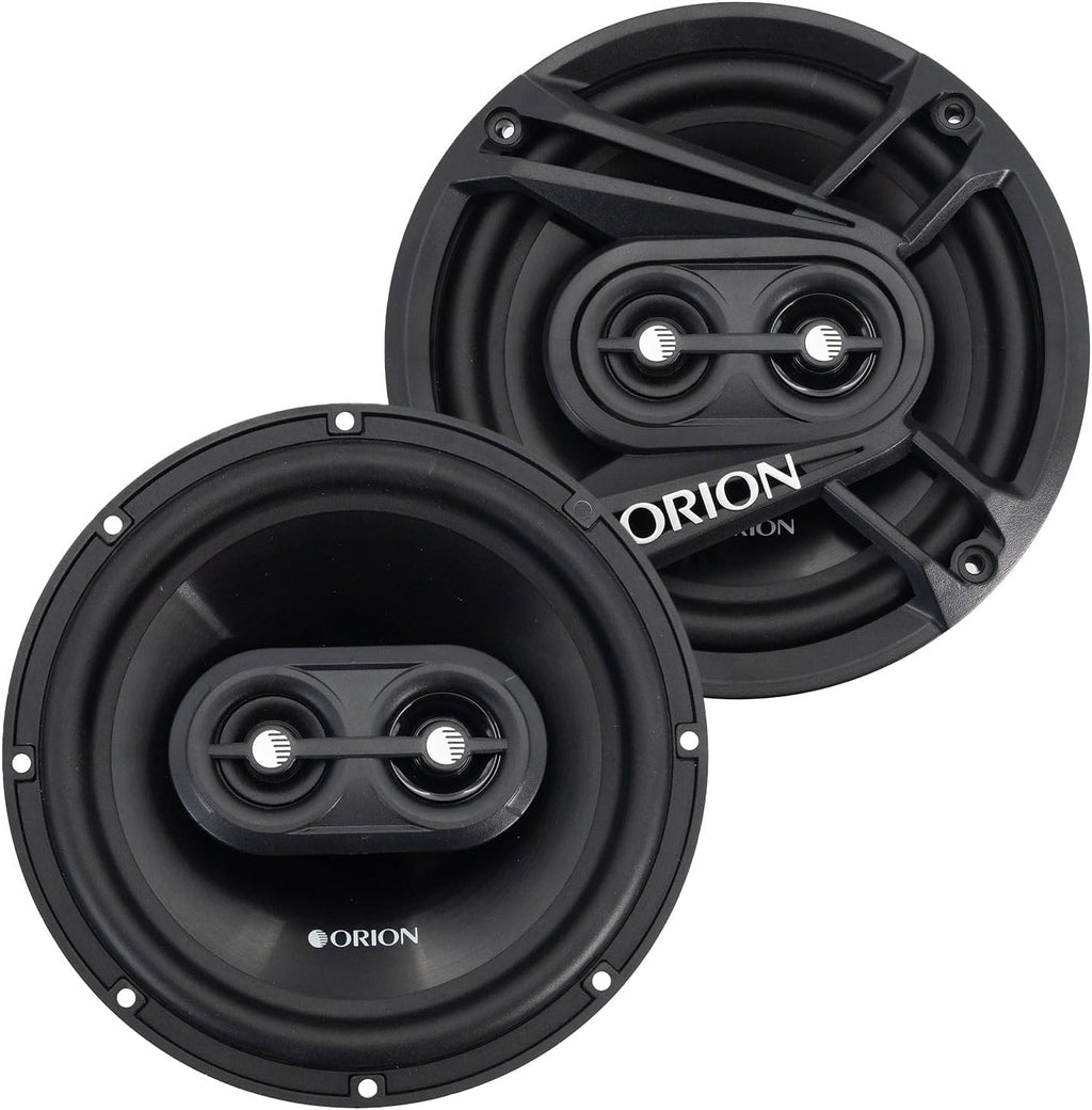 Cobalt Series CB653 6.5” 3-Way Coaxial Car Speakers, 240W, 4 Ohms, Full Range, Enhanced Bass, Polypropylene Cone & Butyl Rubber Surround, Easy Install (Pair)
