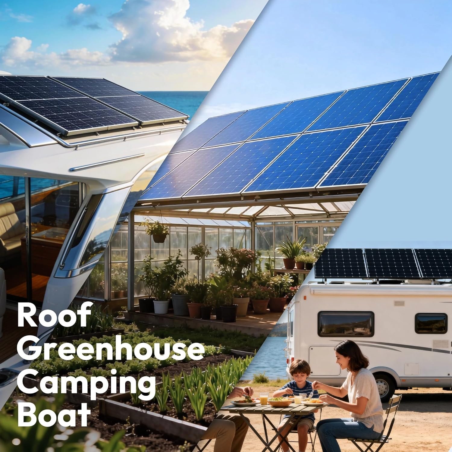 100 Watt Solar Panels, 10BB Monocrystalline 12V 100W Solar Panel, 23% High Efficiency PV Module Power Charger for RV, Home, Farm, Boat, Caravan and Off-Grid Applications