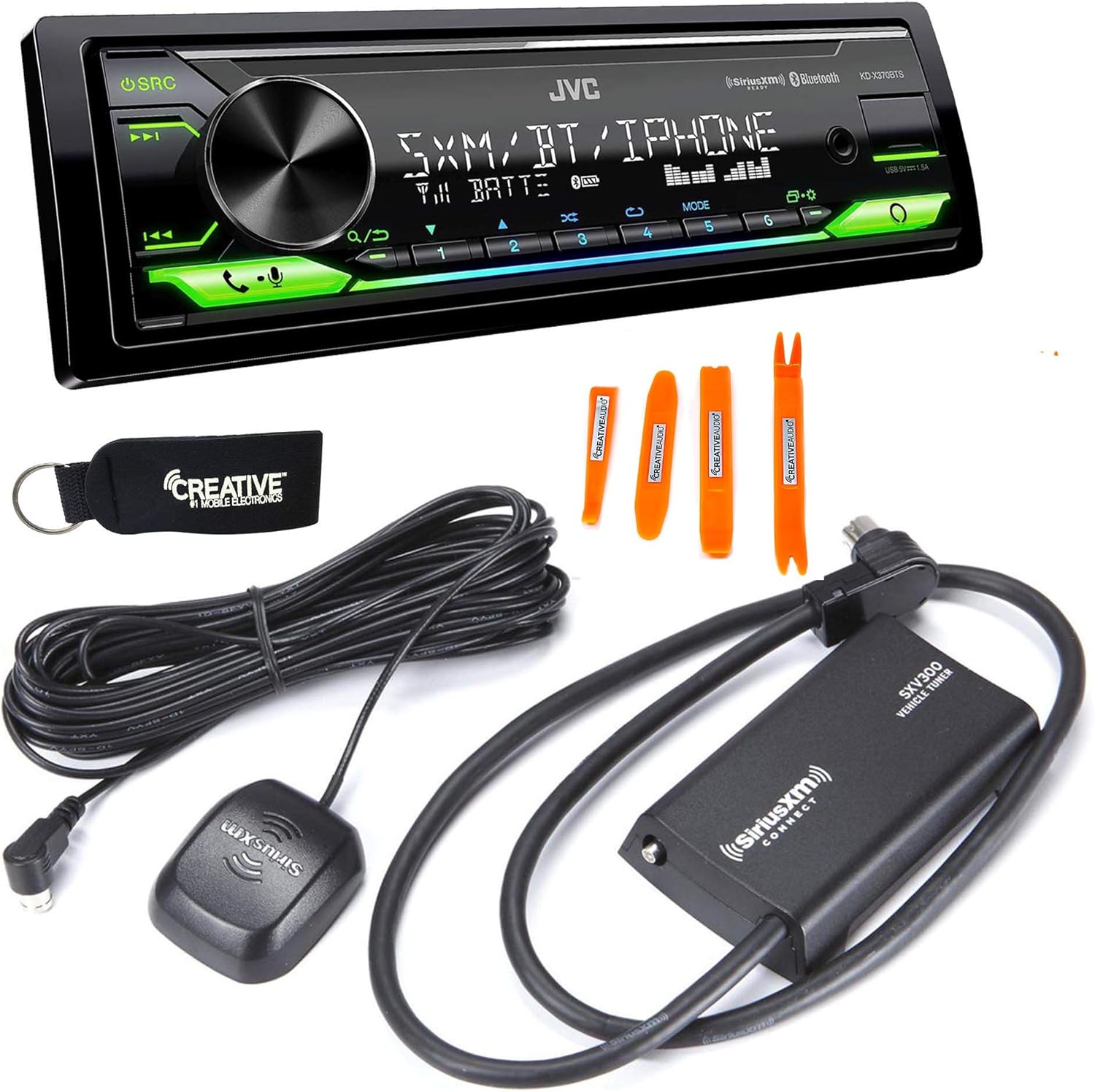KD-X370BTS Digital Media Receiverw/Bt, USB, Amazon Alexa + Included Sirusxm SXV300 Satellite Radio Tuner