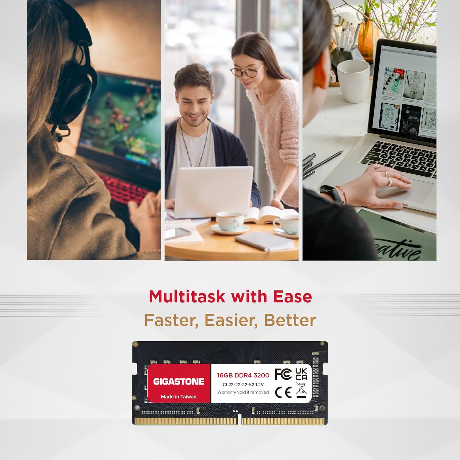 【DDR4 RAM Laptop Only】  32GB Kit (2X16Gb) DDR4 3200Mhz (2933Mhz or 2666Mhz) PC4-25600 (PC4-23400, 21300) CL22 1.2V SODIMM 260 Pin Unbuffered Non ECC High Performance Notebook Memory Upgrade