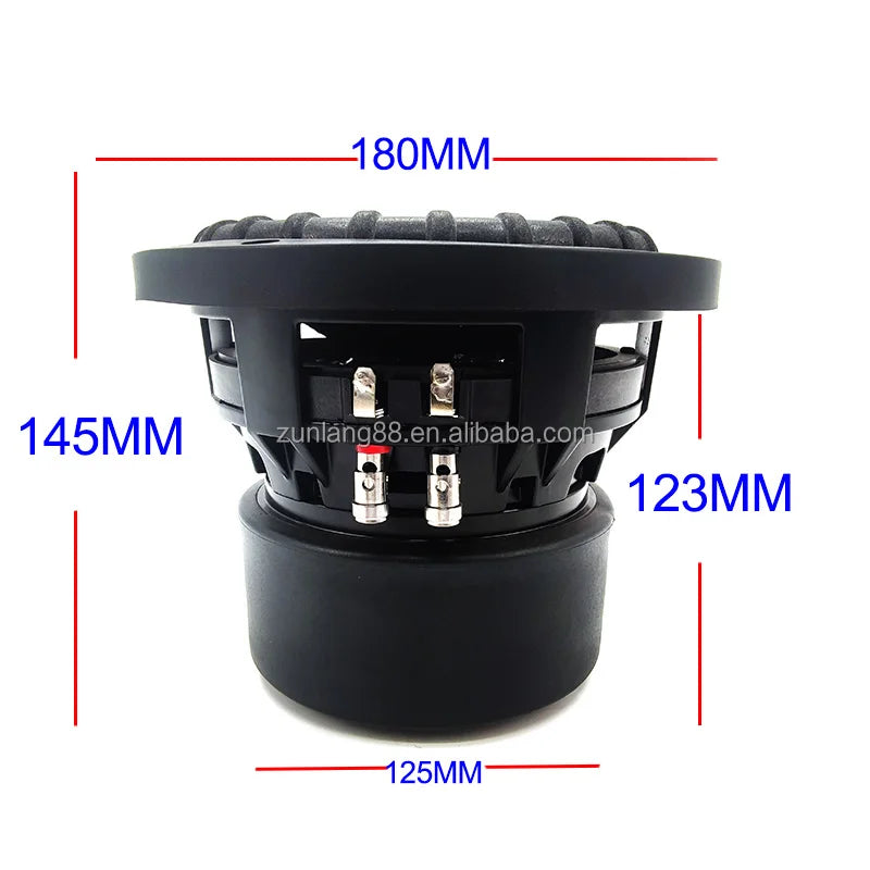 7-Inch Dual-Magnet Super Heavy Bass Speaker Car Audio Vehicle-Mounted Passive Subwoofer Dual Voice Coil Heavy Bass