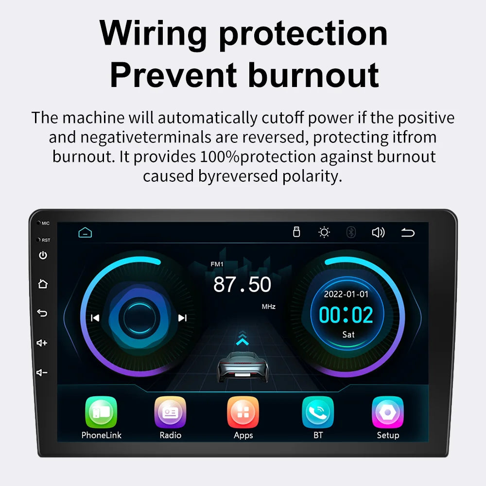 Hot Bundle 7 Inch Double Din Android Car Radio GPS Navigation Apple Carplay Bluetooth Wifi Mirror Link MP5 Player Touch Screen