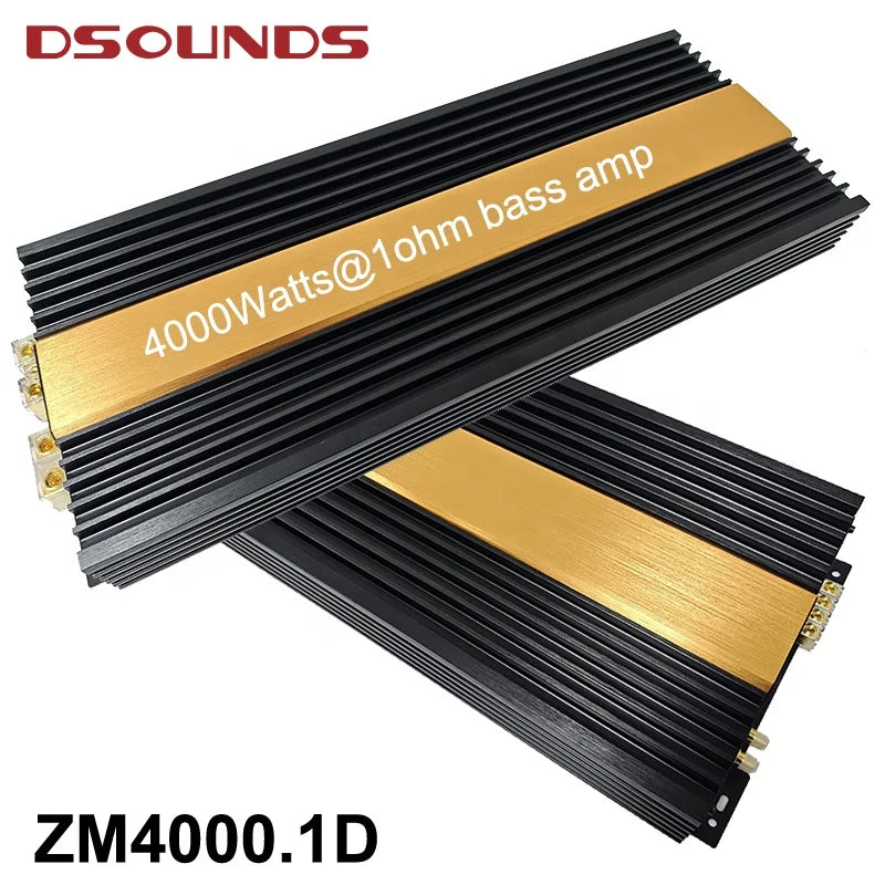 4000Wrms at 1Ω Bass Car Amplifier Korean Design Mono Block Car Audio Amplifier for Car Subwoofer Speaker