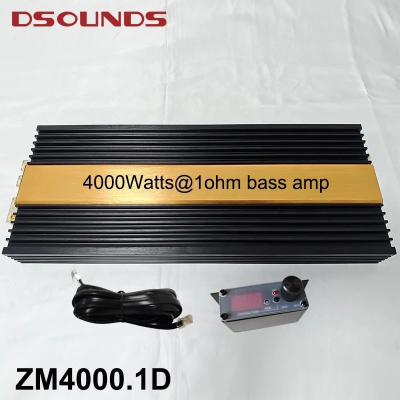 4000Wrms at 1Ω Bass Car Amplifier Korean Design Mono Block Car Audio Amplifier for Car Subwoofer Speaker
