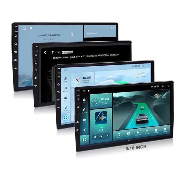 Meihua 9Inch Car Auto Android Radio 2+32 4+64 Carplay BT5.0 Wifi GPS T100 Android12 Large Screen Navigation Multimedia Player