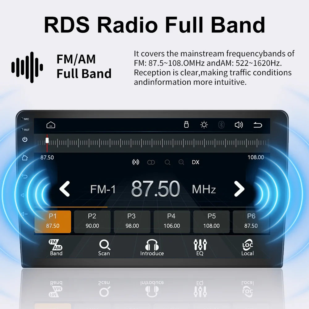 Hot Bundle 7 Inch Double Din Android Car Radio GPS Navigation Apple Carplay Bluetooth Wifi Mirror Link MP5 Player Touch Screen