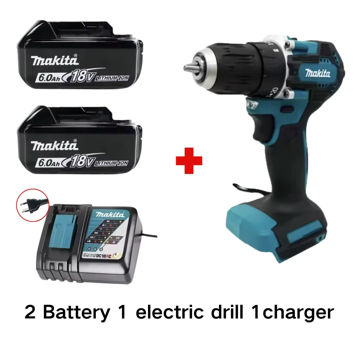 18V Battery DDF487 Brushless Electric Drill, Suitable for Five-Rope Impact Drill of Decoration Team Uses Suitable