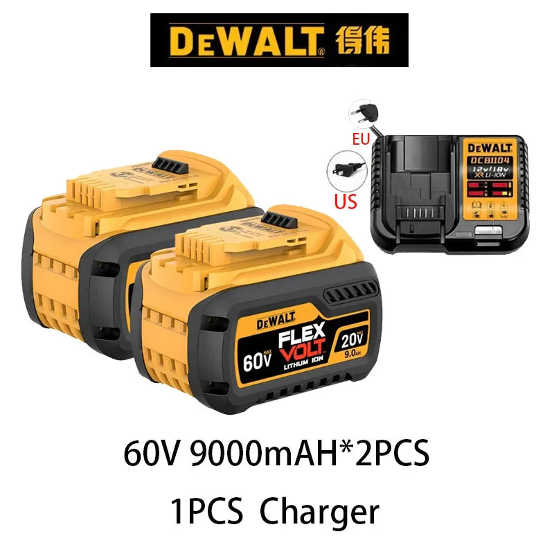 100% Original Battery 20V/60V 6Ah 9Ah MAX Flexvolt for DCB606 DCB205 DCB206 DCB209 DCB182 Power Tool with Charger