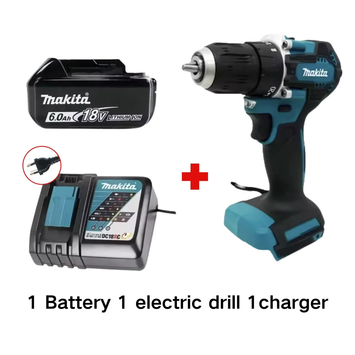 18V Battery DDF487 Brushless Electric Drill, Suitable for Five-Rope Impact Drill of Decoration Team Uses Suitable