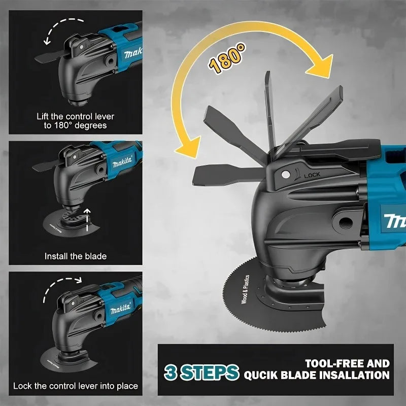 DTM51 Cordless Grinding Machine, Edge Trimming Machine, Brushless Grooving Machine, Electric Shovel,  18V Battery