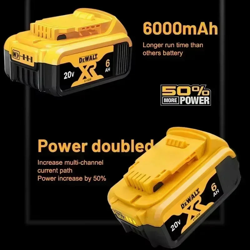 100% Original 20V 6.0Ah MAX Battery Power Tool Replacement for  DCB184 DCB181 DCB182 DCB200 20V 6A 18Volt 20V Battery.