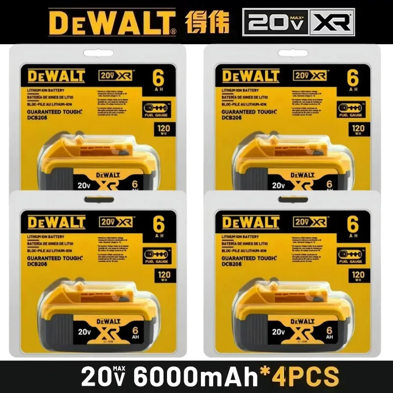 100% Original 20V 6.0Ah MAX Battery Power Tool Replacement for  DCB184 DCB181 DCB182 DCB200 20V 6A 18Volt 20V Battery.