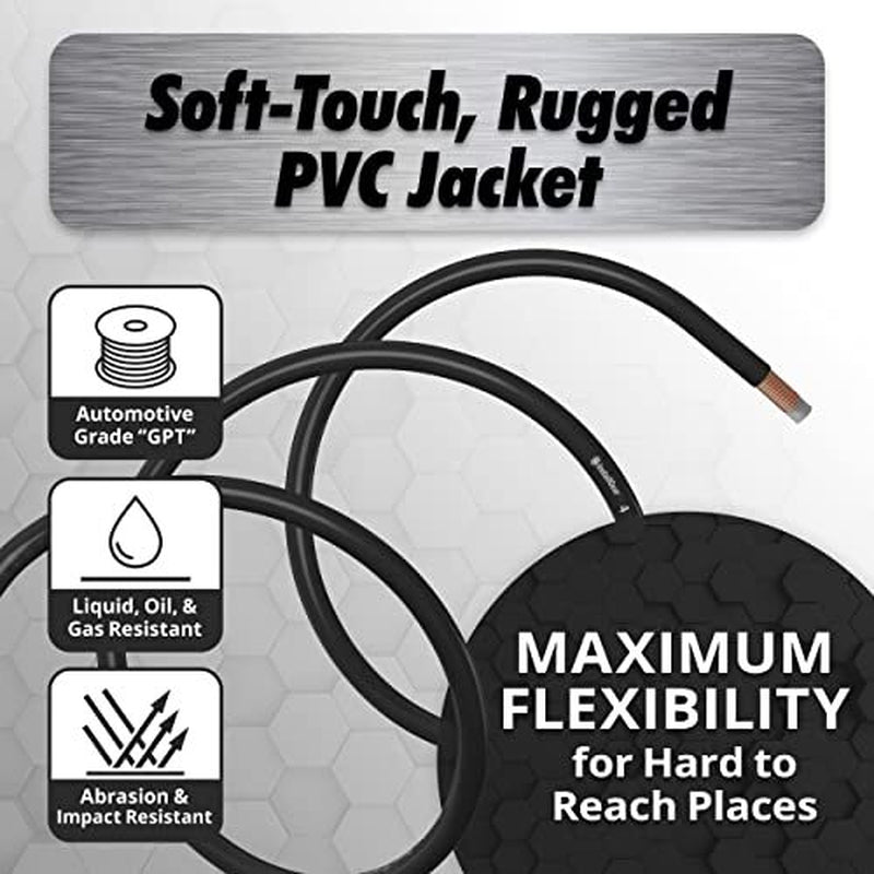 Installgear 8 Gauge Wire (50Ft) Copper Clad Aluminum Assorted Sizes , Styles