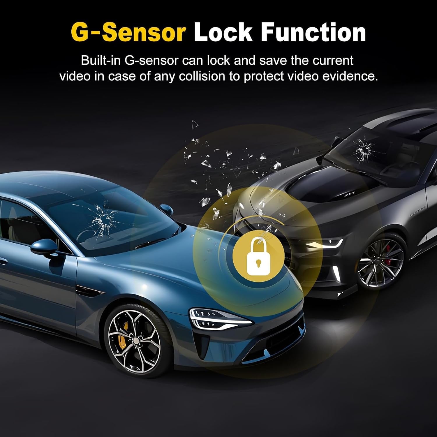 4K+2K Dash Cam Front and Rear, Free 64GB Card Included, 5.8Ghz Wifi Dash Camera for Cars, Built-In G-Sensor, 3.2” IPS Screen, 170°Wide Angle, Night Vision, 24 Parking Mode