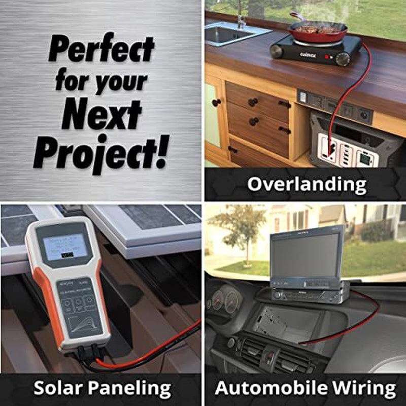 Installgear 8 Gauge Wire (50Ft) Copper Clad Aluminum Assorted Sizes , Styles