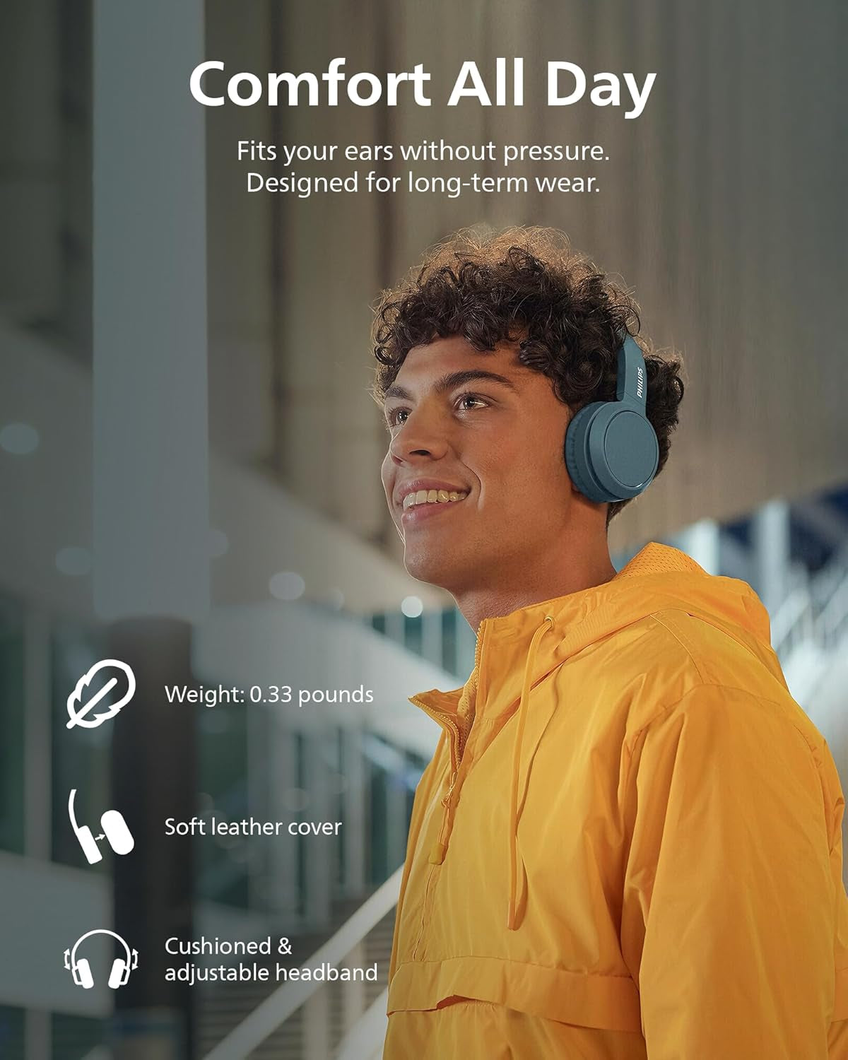 H4205 Wireless Headphone,On-Ear Bluetooth Headphone with BASS Boost,Quality Sound,32Mm Drivers,29-Hour Battery Life,Fast Charging,Lightweight,Adjustable Cushioned Headband,Soft Ear Cups,Black