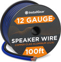 12 Gauge Speaker Wire (100Ft - Blue/Black) - Car & Home Speaker Cable for Stereos, Theater, Radio, Outdoor Use